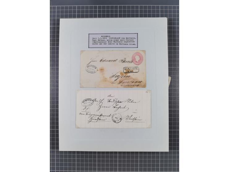 AACH bis ZELL, große Stempelsammlung von Vorphilatelie bis Nachverwendungen in 15 Schubern, mit über 900 Belegen und vielen l