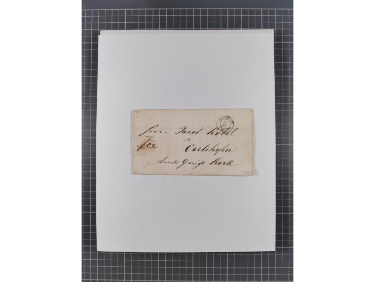 AACH bis ZELL, große Stempelsammlung von Vorphilatelie bis Nachverwendungen in 15 Schubern, mit über 900 Belegen und vielen l