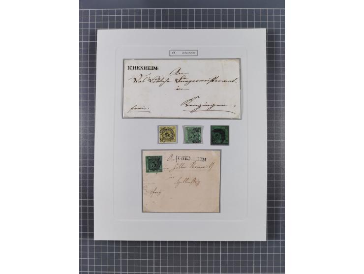 AACH bis ZELL, große Stempelsammlung von Vorphilatelie bis Nachverwendungen in 15 Schubern, mit über 900 Belegen und vielen l