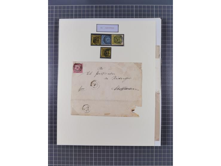 AACH bis ZELL, große Stempelsammlung von Vorphilatelie bis Nachverwendungen in 15 Schubern, mit über 900 Belegen und vielen l