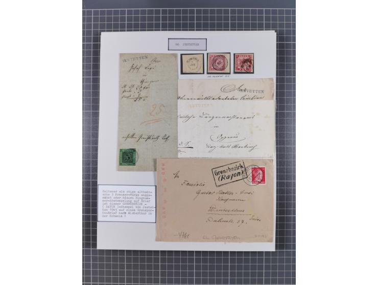 AACH bis ZELL, große Stempelsammlung von Vorphilatelie bis Nachverwendungen in 15 Schubern, mit über 900 Belegen und vielen l