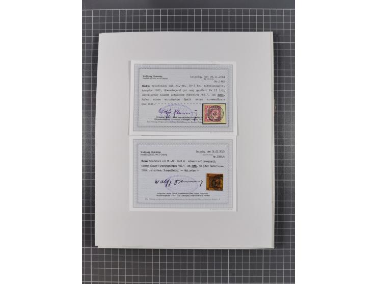 AACH bis ZELL, große Stempelsammlung von Vorphilatelie bis Nachverwendungen in 15 Schubern, mit über 900 Belegen und vielen l