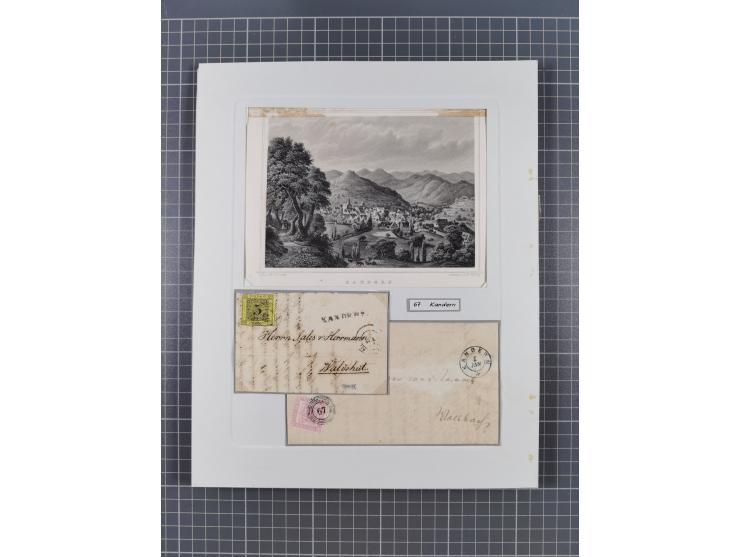 AACH bis ZELL, große Stempelsammlung von Vorphilatelie bis Nachverwendungen in 15 Schubern, mit über 900 Belegen und vielen l