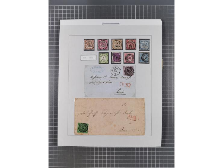 AACH bis ZELL, große Stempelsammlung von Vorphilatelie bis Nachverwendungen in 15 Schubern, mit über 900 Belegen und vielen l