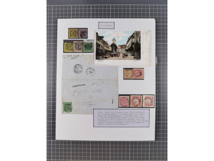 AACH bis ZELL, große Stempelsammlung von Vorphilatelie bis Nachverwendungen in 15 Schubern, mit über 900 Belegen und vielen l