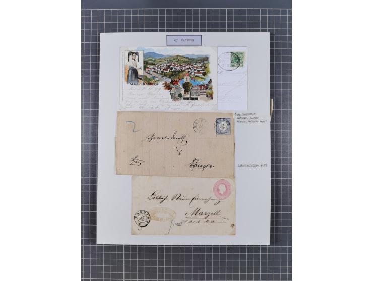 AACH bis ZELL, große Stempelsammlung von Vorphilatelie bis Nachverwendungen in 15 Schubern, mit über 900 Belegen und vielen l