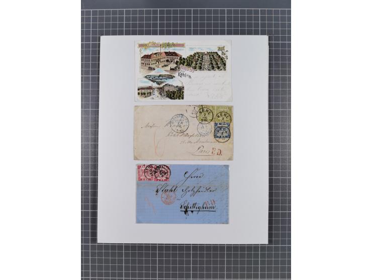 AACH bis ZELL, große Stempelsammlung von Vorphilatelie bis Nachverwendungen in 15 Schubern, mit über 900 Belegen und vielen l