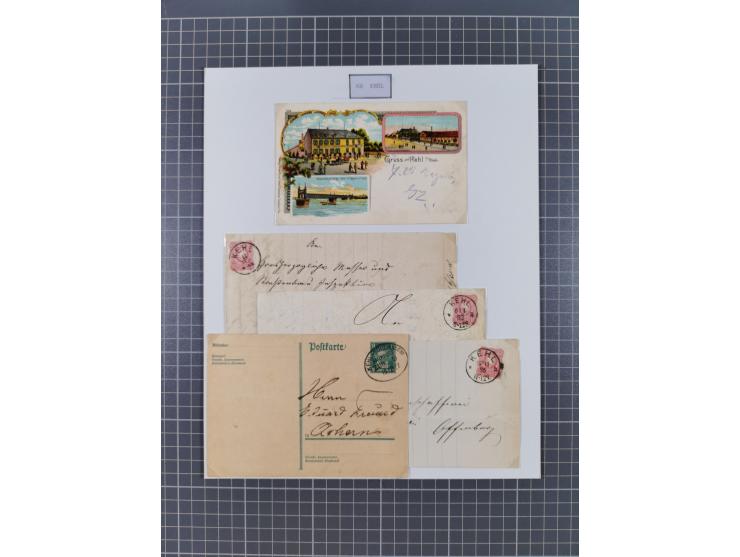 AACH bis ZELL, große Stempelsammlung von Vorphilatelie bis Nachverwendungen in 15 Schubern, mit über 900 Belegen und vielen l