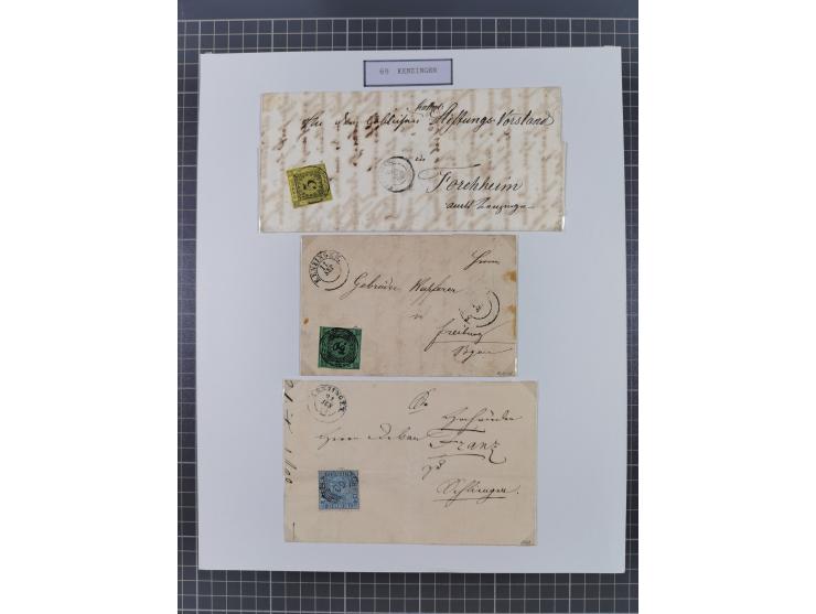 AACH bis ZELL, große Stempelsammlung von Vorphilatelie bis Nachverwendungen in 15 Schubern, mit über 900 Belegen und vielen l