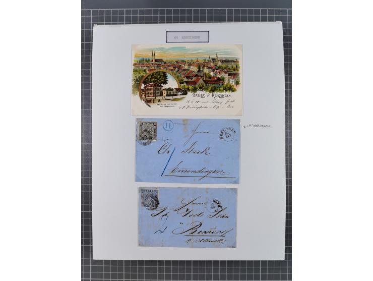 AACH bis ZELL, große Stempelsammlung von Vorphilatelie bis Nachverwendungen in 15 Schubern, mit über 900 Belegen und vielen l