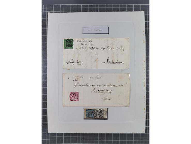 AACH bis ZELL, große Stempelsammlung von Vorphilatelie bis Nachverwendungen in 15 Schubern, mit über 900 Belegen und vielen l