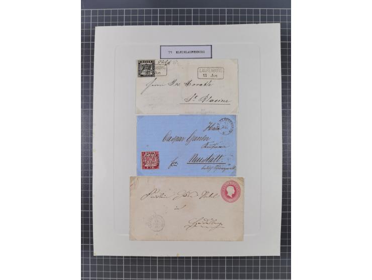 AACH bis ZELL, große Stempelsammlung von Vorphilatelie bis Nachverwendungen in 15 Schubern, mit über 900 Belegen und vielen l