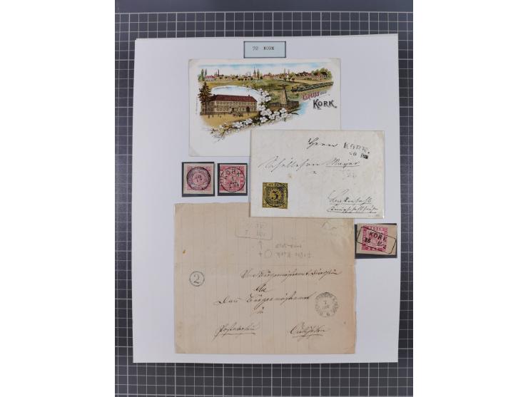 AACH bis ZELL, große Stempelsammlung von Vorphilatelie bis Nachverwendungen in 15 Schubern, mit über 900 Belegen und vielen l