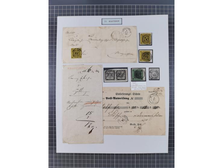 AACH bis ZELL, große Stempelsammlung von Vorphilatelie bis Nachverwendungen in 15 Schubern, mit über 900 Belegen und vielen l