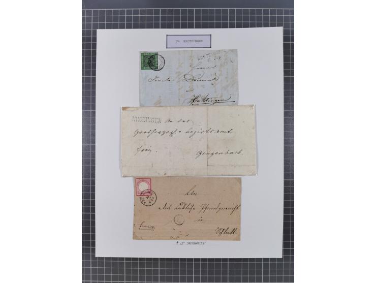 AACH bis ZELL, große Stempelsammlung von Vorphilatelie bis Nachverwendungen in 15 Schubern, mit über 900 Belegen und vielen l