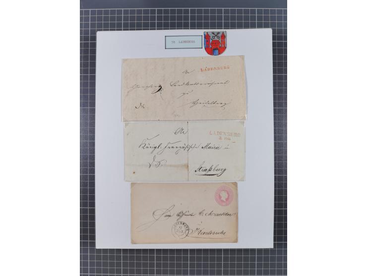 AACH bis ZELL, große Stempelsammlung von Vorphilatelie bis Nachverwendungen in 15 Schubern, mit über 900 Belegen und vielen l