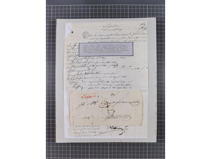 AACH bis ZELL, große Stempelsammlung von Vorphilatelie bis Nachverwendungen in 15 Schubern, mit über 900 Belegen und vielen l