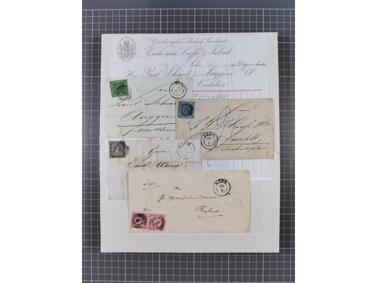 AACH bis ZELL, große Stempelsammlung von Vorphilatelie bis Nachverwendungen in 15 Schubern, mit über 900 Belegen und vielen l