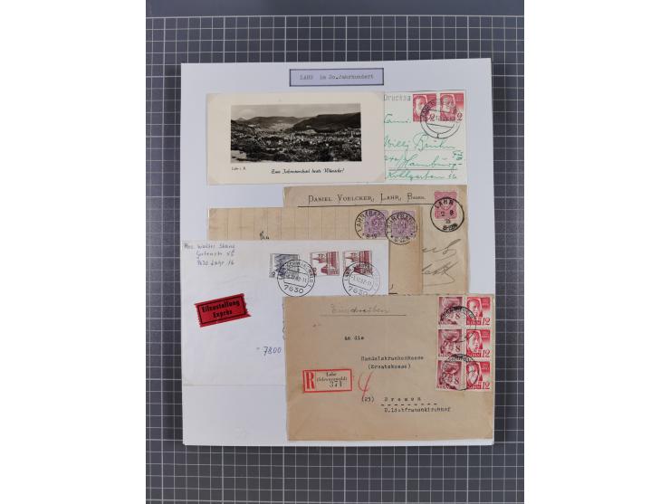 AACH bis ZELL, große Stempelsammlung von Vorphilatelie bis Nachverwendungen in 15 Schubern, mit über 900 Belegen und vielen l