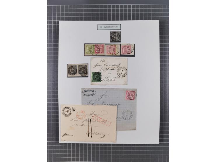 AACH bis ZELL, große Stempelsammlung von Vorphilatelie bis Nachverwendungen in 15 Schubern, mit über 900 Belegen und vielen l