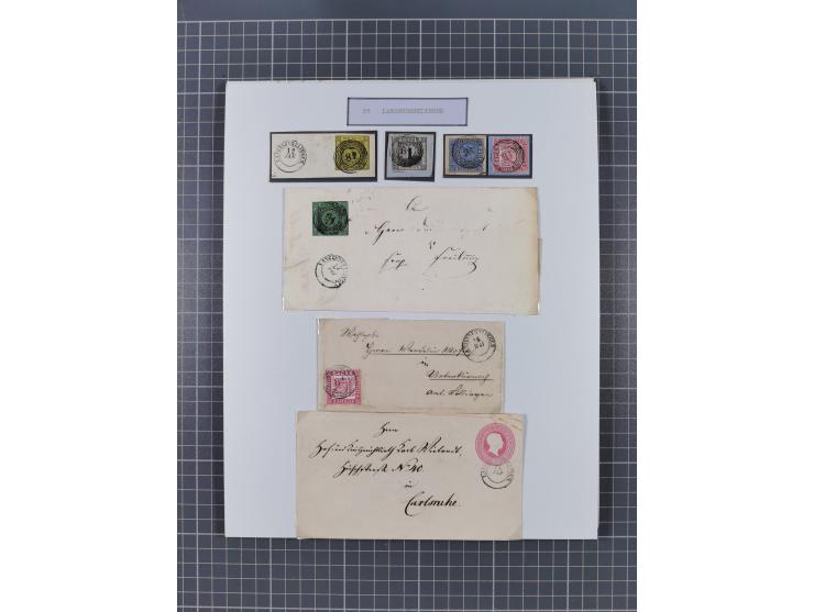 AACH bis ZELL, große Stempelsammlung von Vorphilatelie bis Nachverwendungen in 15 Schubern, mit über 900 Belegen und vielen l