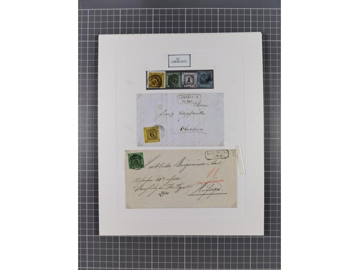 AACH bis ZELL, große Stempelsammlung von Vorphilatelie bis Nachverwendungen in 15 Schubern, mit über 900 Belegen und vielen l