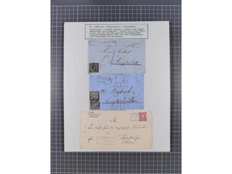 AACH bis ZELL, große Stempelsammlung von Vorphilatelie bis Nachverwendungen in 15 Schubern, mit über 900 Belegen und vielen l