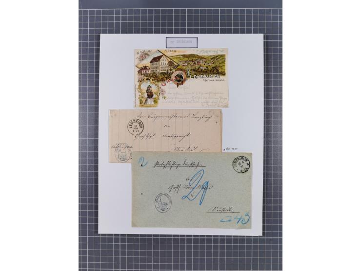 AACH bis ZELL, große Stempelsammlung von Vorphilatelie bis Nachverwendungen in 15 Schubern, mit über 900 Belegen und vielen l