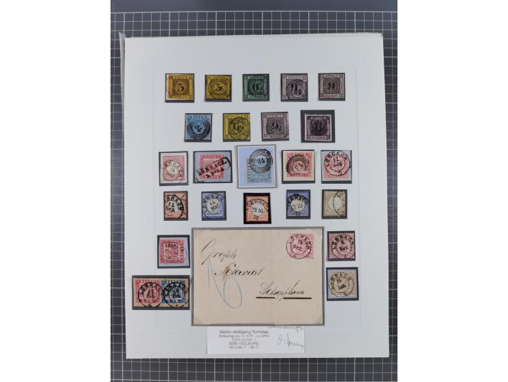 AACH bis ZELL, große Stempelsammlung von Vorphilatelie bis Nachverwendungen in 15 Schubern, mit über 900 Belegen und vielen l