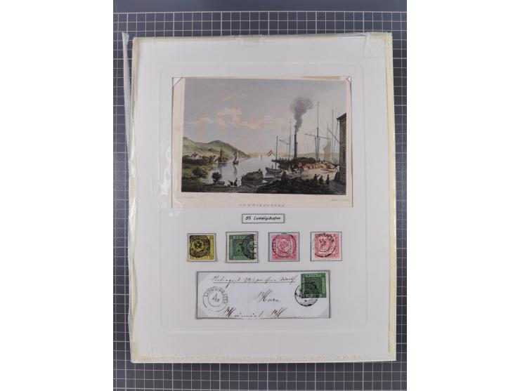 AACH bis ZELL, große Stempelsammlung von Vorphilatelie bis Nachverwendungen in 15 Schubern, mit über 900 Belegen und vielen l