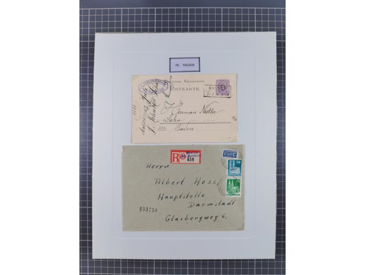 AACH bis ZELL, große Stempelsammlung von Vorphilatelie bis Nachverwendungen in 15 Schubern, mit über 900 Belegen und vielen l