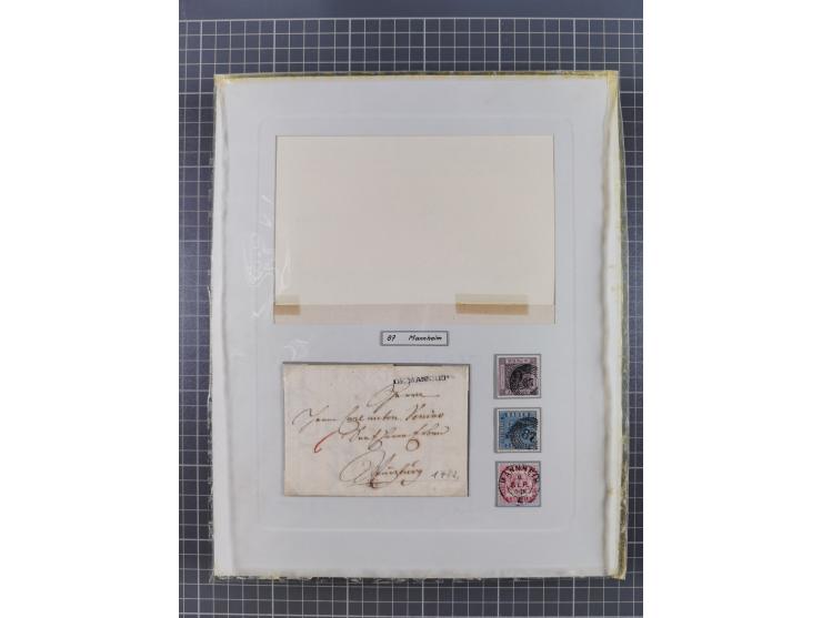 AACH bis ZELL, große Stempelsammlung von Vorphilatelie bis Nachverwendungen in 15 Schubern, mit über 900 Belegen und vielen l