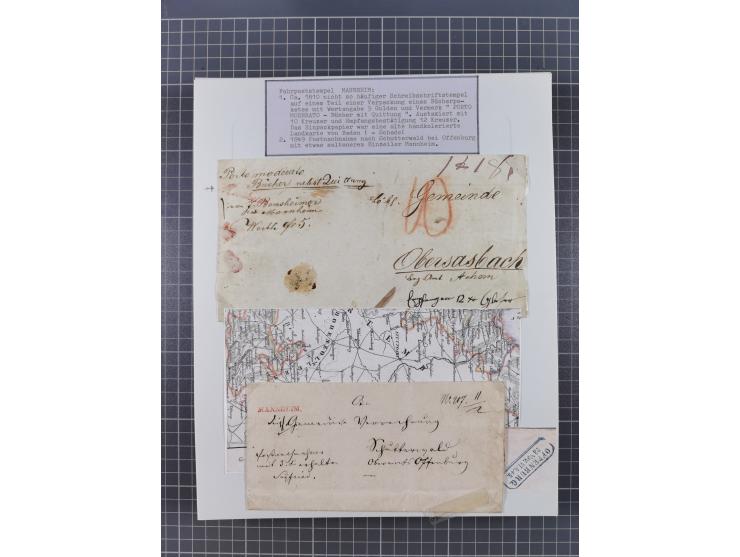 AACH bis ZELL, große Stempelsammlung von Vorphilatelie bis Nachverwendungen in 15 Schubern, mit über 900 Belegen und vielen l