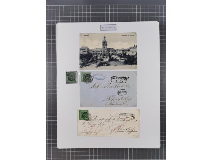 AACH bis ZELL, große Stempelsammlung von Vorphilatelie bis Nachverwendungen in 15 Schubern, mit über 900 Belegen und vielen l