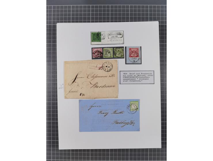 AACH bis ZELL, große Stempelsammlung von Vorphilatelie bis Nachverwendungen in 15 Schubern, mit über 900 Belegen und vielen l