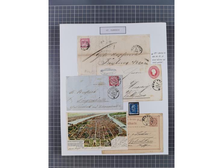 AACH bis ZELL, große Stempelsammlung von Vorphilatelie bis Nachverwendungen in 15 Schubern, mit über 900 Belegen und vielen l