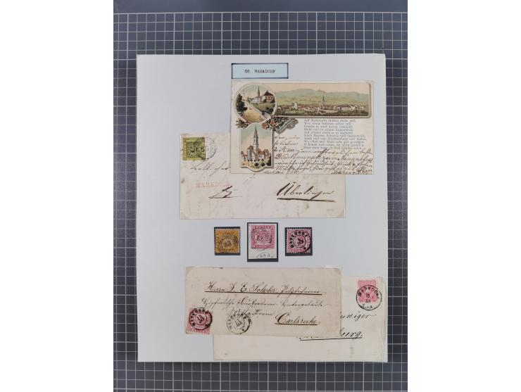 AACH bis ZELL, große Stempelsammlung von Vorphilatelie bis Nachverwendungen in 15 Schubern, mit über 900 Belegen und vielen l