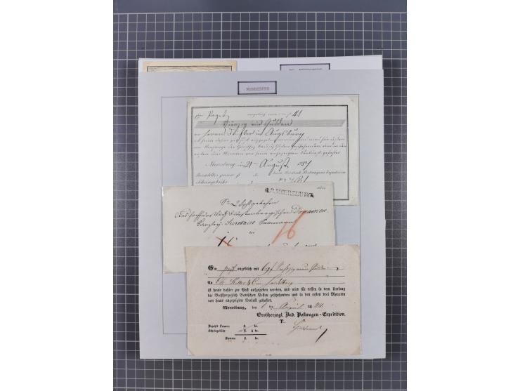 AACH bis ZELL, große Stempelsammlung von Vorphilatelie bis Nachverwendungen in 15 Schubern, mit über 900 Belegen und vielen l