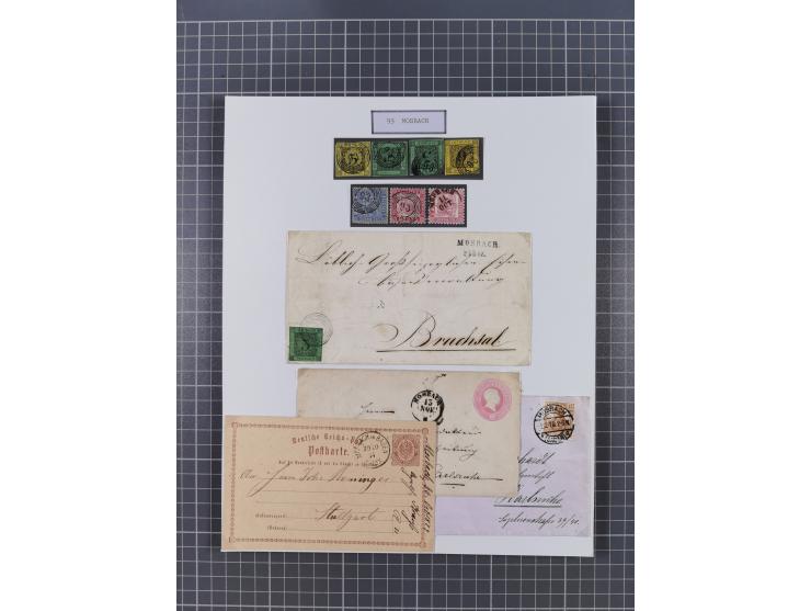 AACH bis ZELL, große Stempelsammlung von Vorphilatelie bis Nachverwendungen in 15 Schubern, mit über 900 Belegen und vielen l