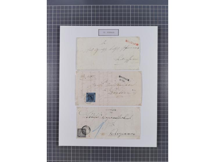 AACH bis ZELL, große Stempelsammlung von Vorphilatelie bis Nachverwendungen in 15 Schubern, mit über 900 Belegen und vielen l