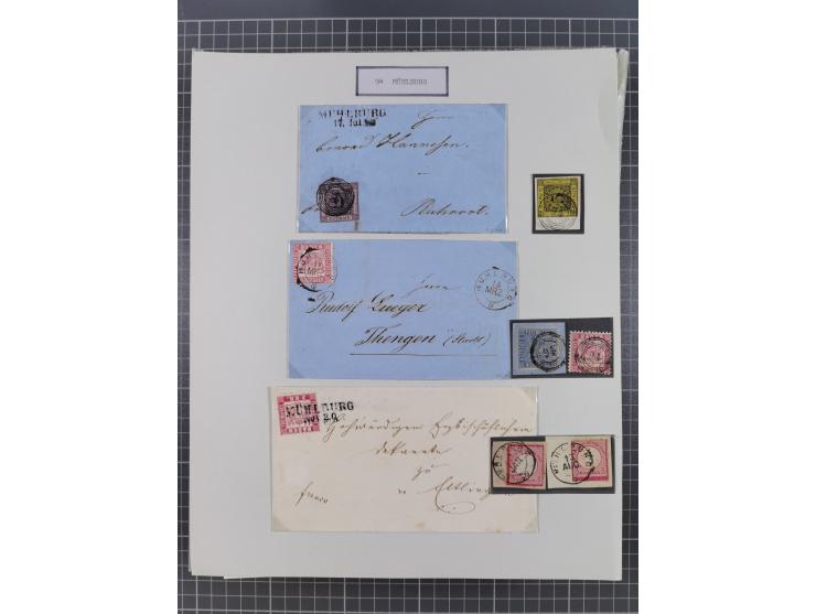 AACH bis ZELL, große Stempelsammlung von Vorphilatelie bis Nachverwendungen in 15 Schubern, mit über 900 Belegen und vielen l