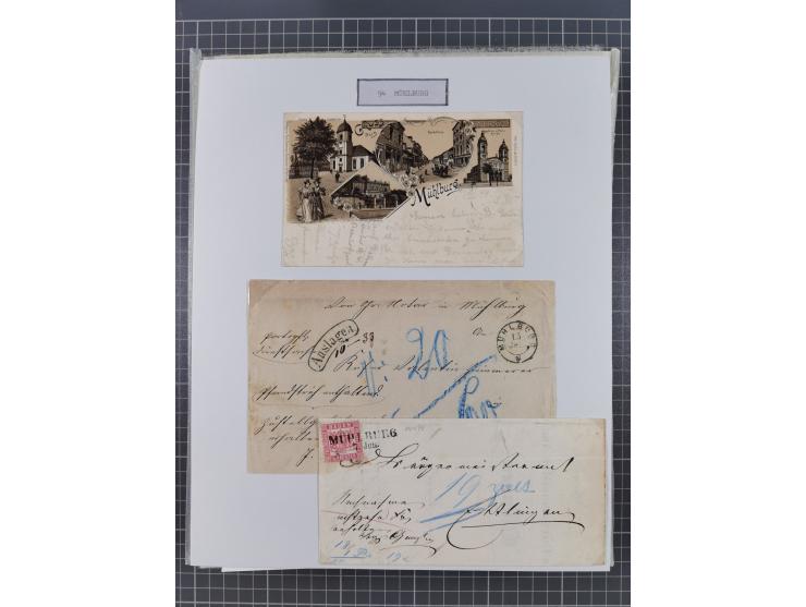 AACH bis ZELL, große Stempelsammlung von Vorphilatelie bis Nachverwendungen in 15 Schubern, mit über 900 Belegen und vielen l