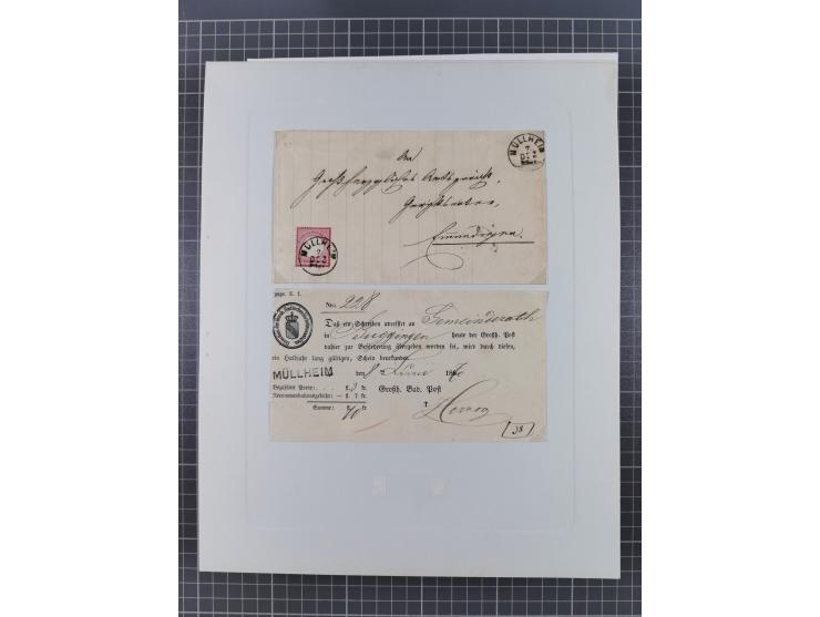 AACH bis ZELL, große Stempelsammlung von Vorphilatelie bis Nachverwendungen in 15 Schubern, mit über 900 Belegen und vielen l