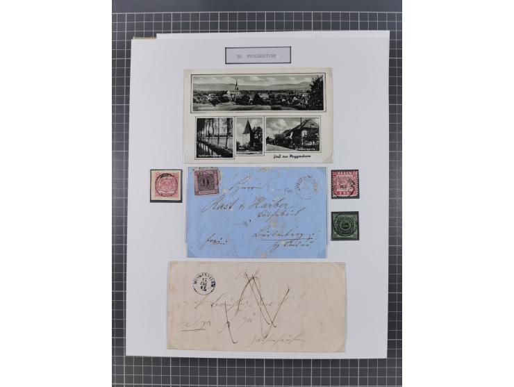 AACH bis ZELL, große Stempelsammlung von Vorphilatelie bis Nachverwendungen in 15 Schubern, mit über 900 Belegen und vielen l