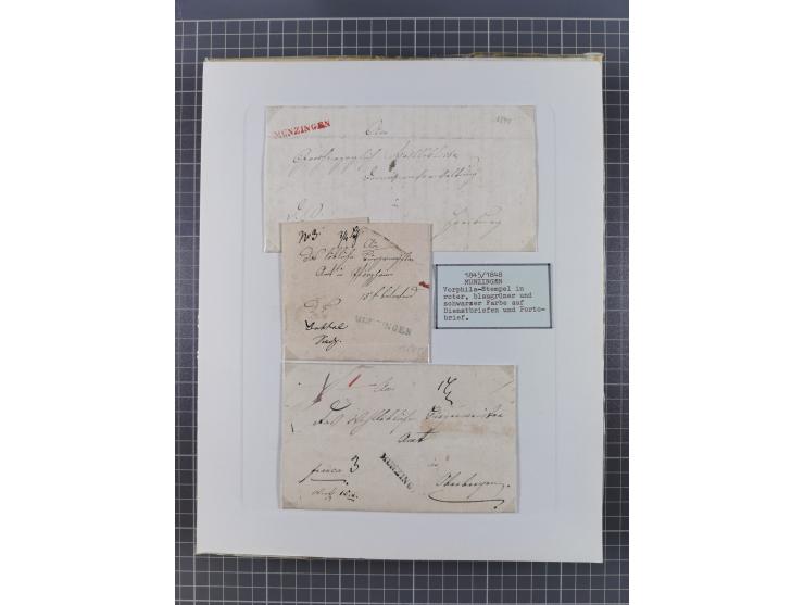 AACH bis ZELL, große Stempelsammlung von Vorphilatelie bis Nachverwendungen in 15 Schubern, mit über 900 Belegen und vielen l