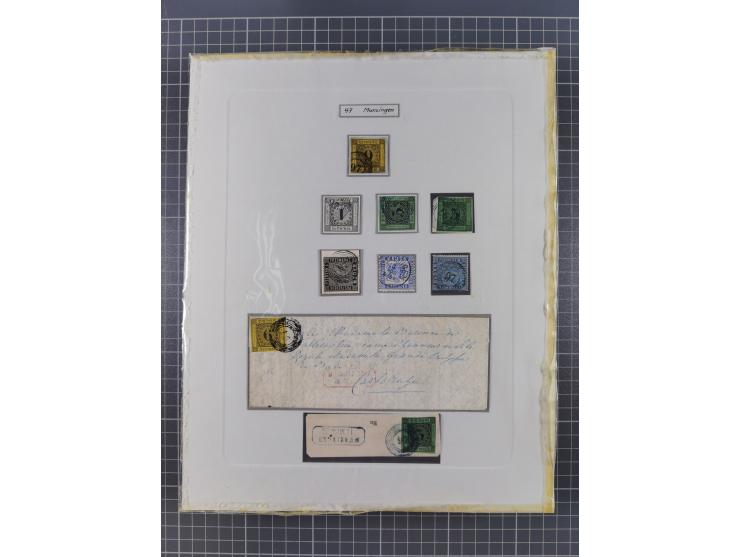 AACH bis ZELL, große Stempelsammlung von Vorphilatelie bis Nachverwendungen in 15 Schubern, mit über 900 Belegen und vielen l