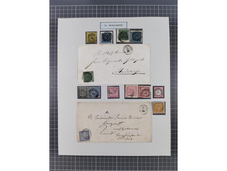 AACH bis ZELL, große Stempelsammlung von Vorphilatelie bis Nachverwendungen in 15 Schubern, mit über 900 Belegen und vielen l