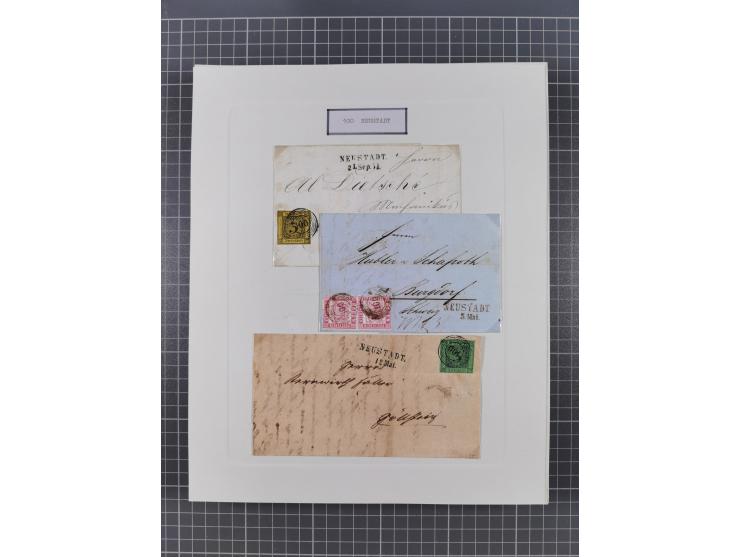 AACH bis ZELL, große Stempelsammlung von Vorphilatelie bis Nachverwendungen in 15 Schubern, mit über 900 Belegen und vielen l