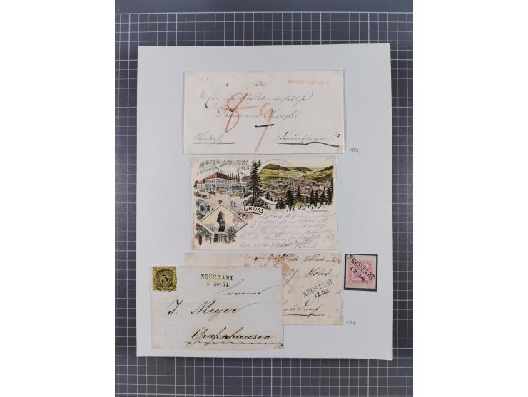 AACH bis ZELL, große Stempelsammlung von Vorphilatelie bis Nachverwendungen in 15 Schubern, mit über 900 Belegen und vielen l