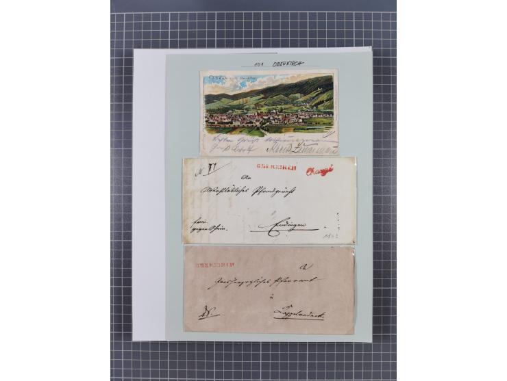 AACH bis ZELL, große Stempelsammlung von Vorphilatelie bis Nachverwendungen in 15 Schubern, mit über 900 Belegen und vielen l